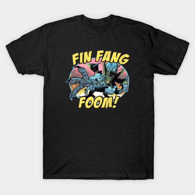 Fin Fang Foom (Black Print) T-Shirt by Nerdology